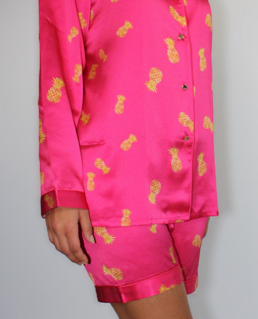 Fuksia & Ananas Silke Shorts