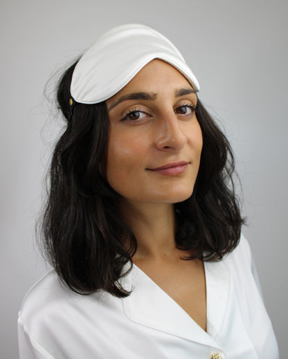 Hvit Sovemaske Silke