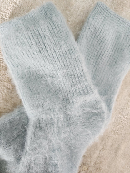 Kasjmir & Angora sokker Blå/Grå